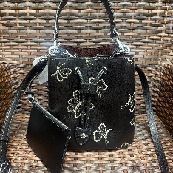 coach Rowan Bucket Bag With Butterfly Print cck89 - Picture 1 of 6